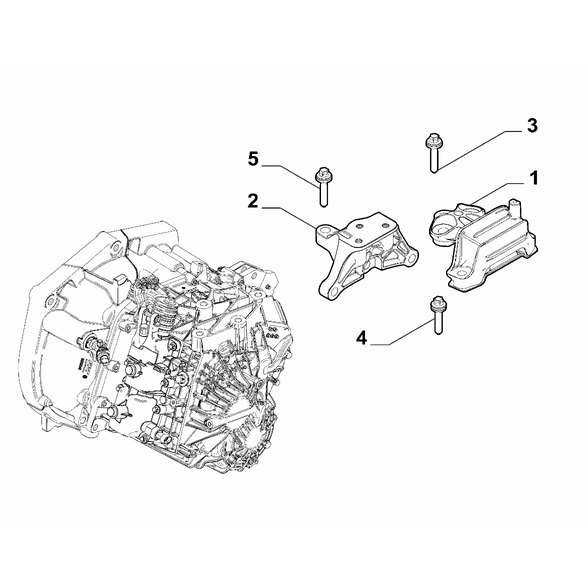 FIAT 500X 2016-Present Power Plant Suspensions Screw