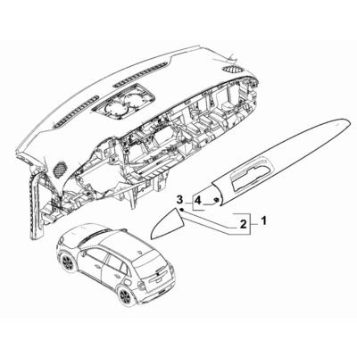 FIAT 600 2023-Present Instrument Panel Clip