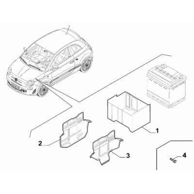 FIAT Abarth 695 2012-Present Battery Screw