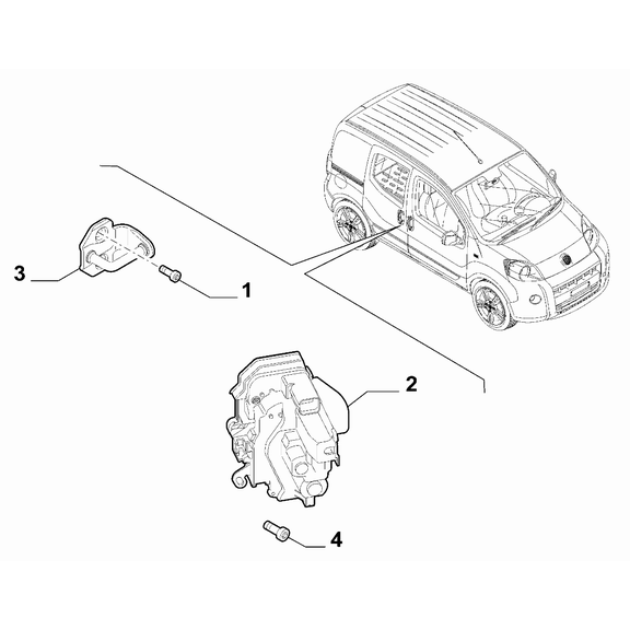 FIAT Fiorino 2022-Present Sliding Doors Screw And Washerassy