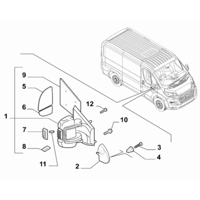 FIAT Ducato 2006-2020 Rearview Mirrors Screw