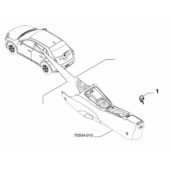 FIAT 600 2023-Present Handbrake Control Switch