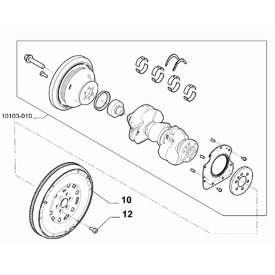 FIAT 600 2023-Present Crankshaft And Flywheel Screw