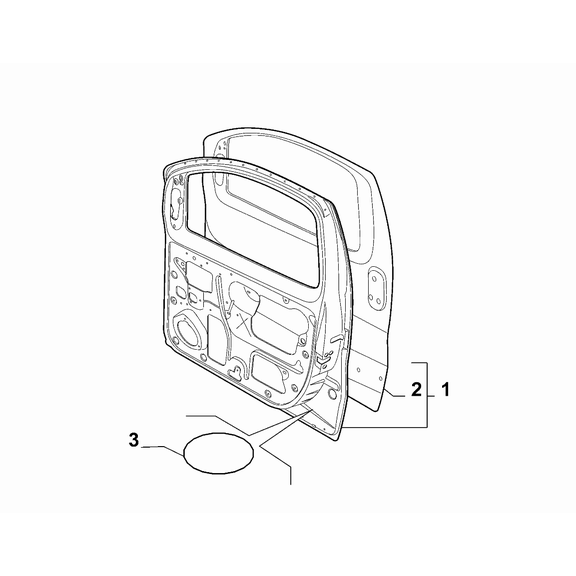 FIAT Fiorino 2022-Present Side Front Doors Metal Lining