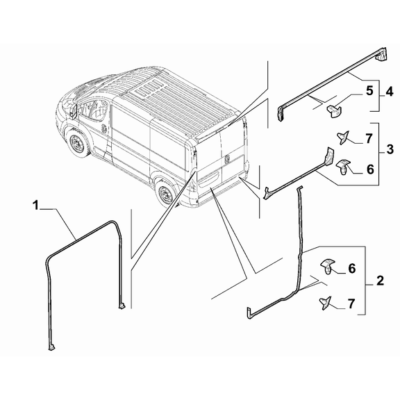 FIAT Ducato 2021-Present Back Door Button