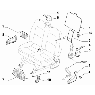 FIAT Ducato 2006-2020 Front Seats Screw