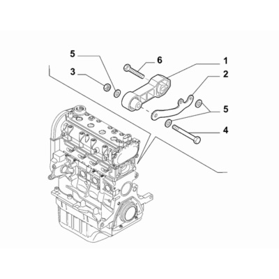 FIAT 500 2007-2016 Power Plant Suspensions Support