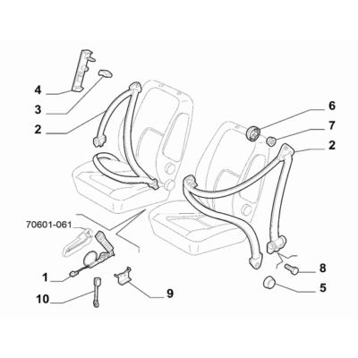 FIAT Ducato 2021-Present Seat Belts Boot