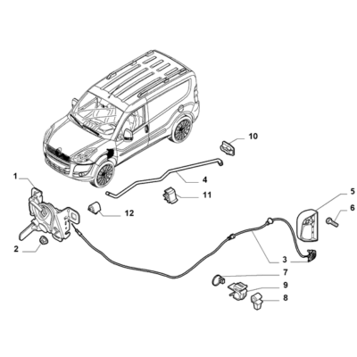 FIAT Doblo 2011-2022 Engine Compartment Lid Support