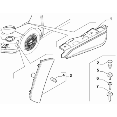 FIAT 500e 2013-Present Signalling Devices Rivet