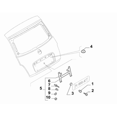 FIAT 500 2007-2016 Rear Bumper Spacer