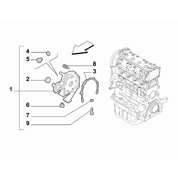 FIAT 124 Spider 2017-2020 Lubrication System Oil Pump