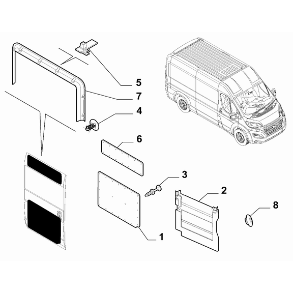 FIAT Ducato 2006-2020 Panels For Rear Side Door Button