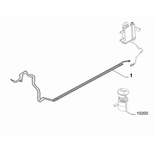 FIAT 500 2007-2016 Fuel Tank Pipeline Pipe