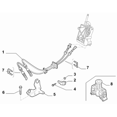 FIAT 500 2007-2016 Transmission Outer Controls Wire