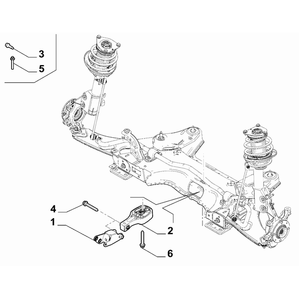 FIAT 600 2023-Present Power Plant Suspensions Screw