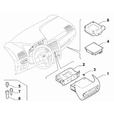 FIAT Fiorino 2007-2021 Car Radio Devices Screw And Washerassy