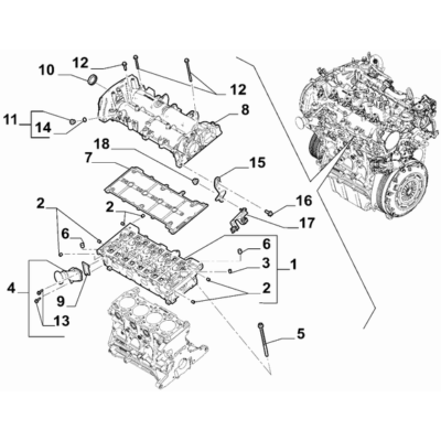 FIAT Ducato 2021-Present Crankcase And Cylinder Head Head Gasket