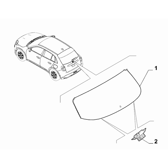 FIAT 600 2023-Present Back Door Pad