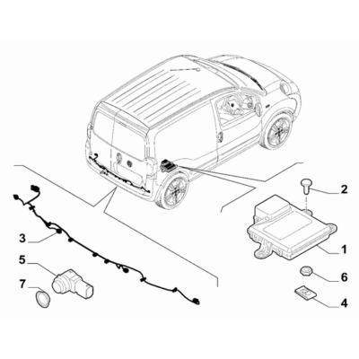FIAT Fiorino 2022-Present Signalling Devices Screw And Washerassy