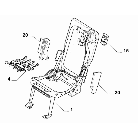 FIAT Doblo 2023-Present Rear Seat Covering