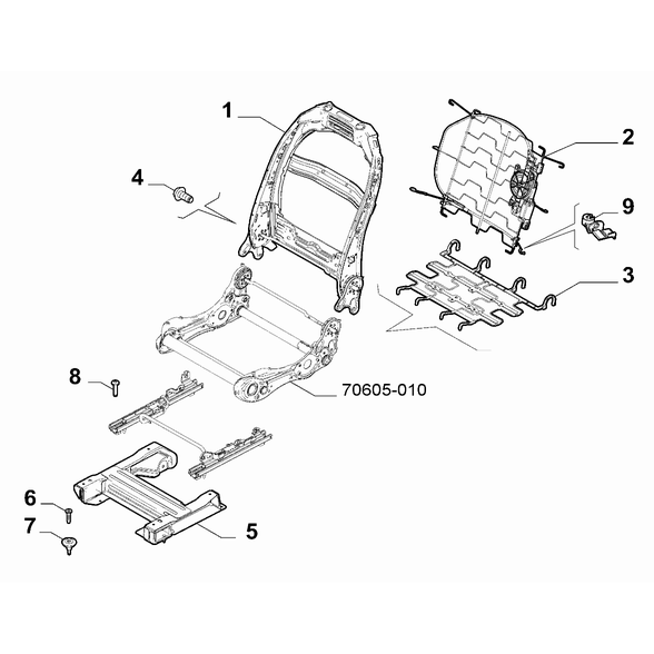 FIAT 500L 2012-2022 Front Seats Screw