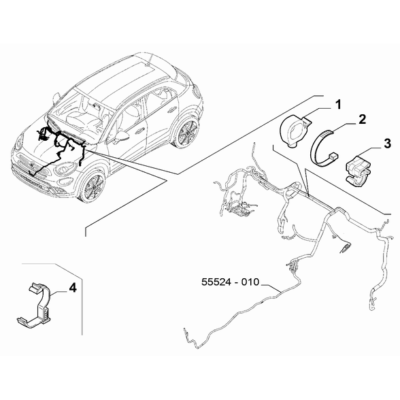 FIAT 500X 2016-Present Cable Set Fixings Clip
