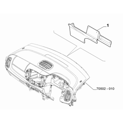 FIAT 500L 2012-2022 Instrument Panel Lining