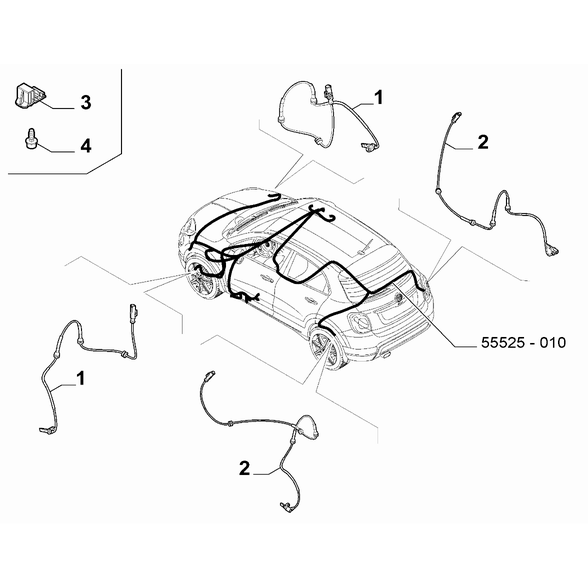 FIAT 500X 2016-Present Hydraulic Brake System Screw