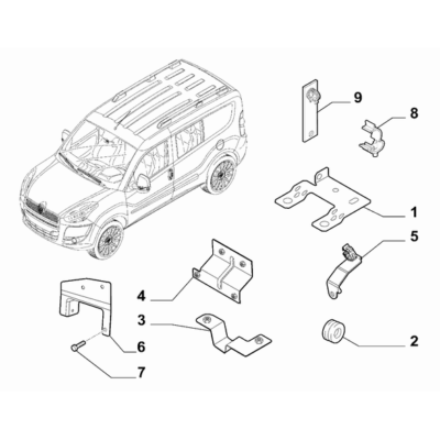 FIAT Doblo 2011-2022 Cable Set Fixings Bracket