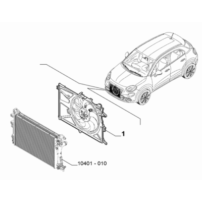 FIAT 500X 2016-Present Fan And Fan Drive Electrofan