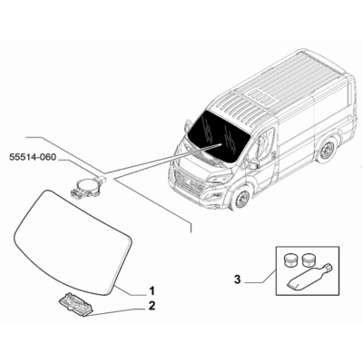 FIAT Ducato 2006-2020 Windshield St Rol Atherm Wind