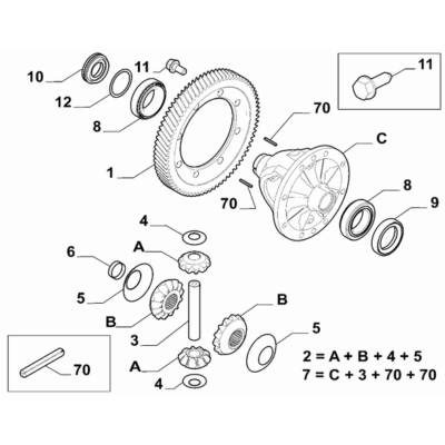 FIAT Doblo 2023-Present Differential Gears Case