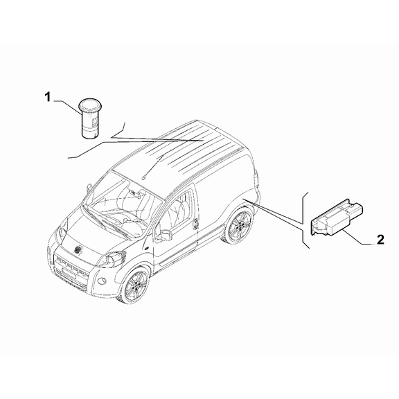 FIAT Fiorino 2007-2021 Inner Lighting Socket