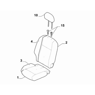 FIAT Doblo 2023-Present Front Seat Lining Padding