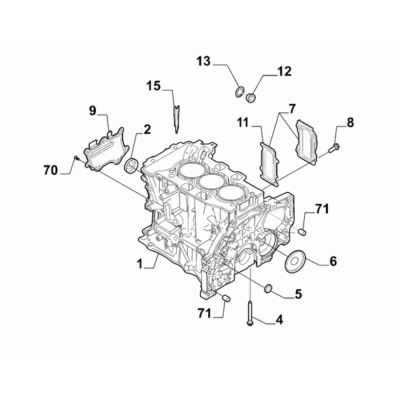 FIAT 600 2023-Present Crankcase And Cylinder Head Screw