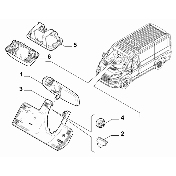 FIAT Ducato 2021-Present Rearview Mirrors Rear View Mirror