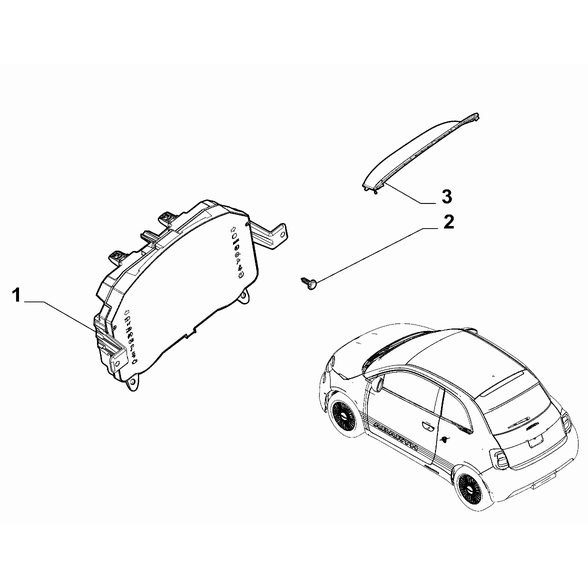FIAT Abarth 500e 2023-Present Operation Indicators Screw