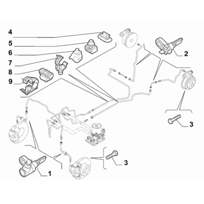 FIAT 500 2016-Present Hydraulic Brake System Clip