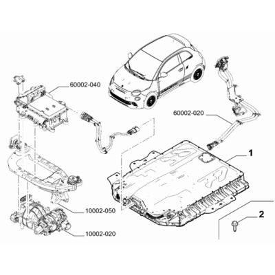 FIAT Abarth 500e 2023-Present Batteria Ed Elementi Hv Screw
