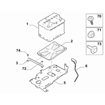 FIAT Doblo 2023-Present Battery Nut