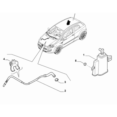 FIAT Abarth Punto Evo 2010-2013 Fuel Tank Pipeline Vapor Trap