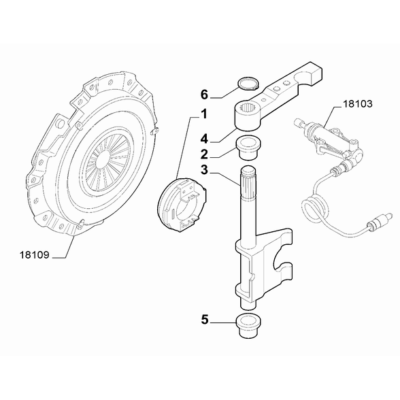 FIAT 500 2007-2016 Transmission Inner Controls Lockring