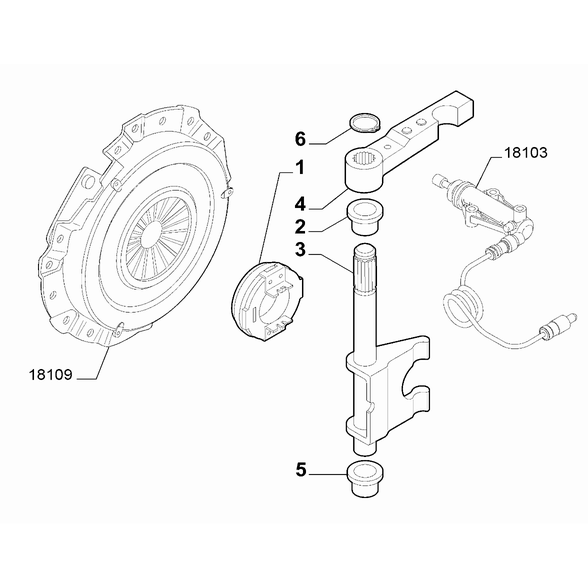 FIAT 500 2007-2016 Transmission Inner Controls Lockring