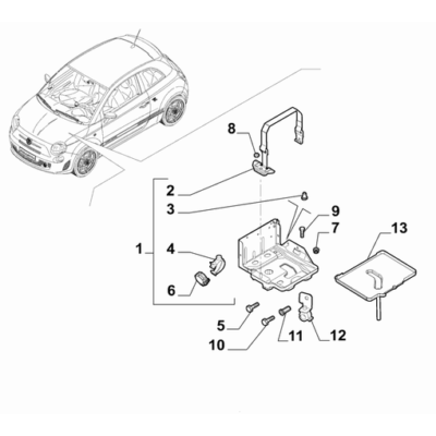 FIAT Abarth 595 2012-Present Battery Screw