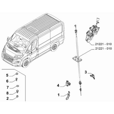 FIAT Ducato 2021-Present Transmission Outer Controls Screw