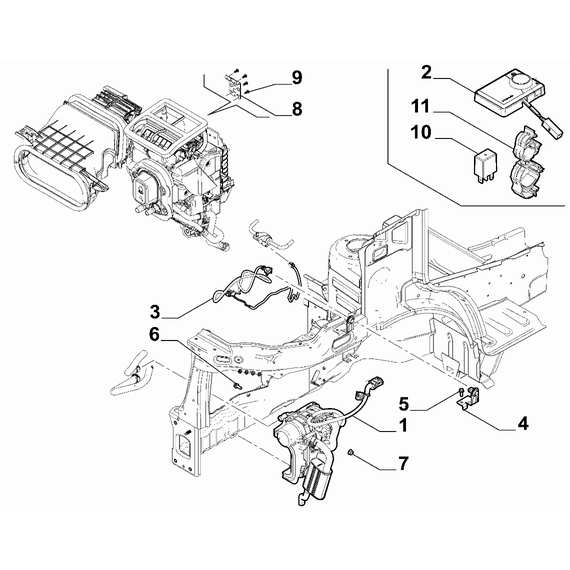 FIAT Ducato 2021-Present Supplementary Heating Bracket