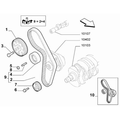 FIAT Abarth 695 2012-Present Camshaft Drive Adjustable Tightener