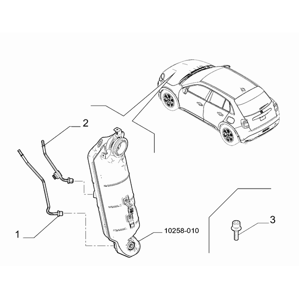 FIAT 600 2023-Present Anti-Pollution System Screw