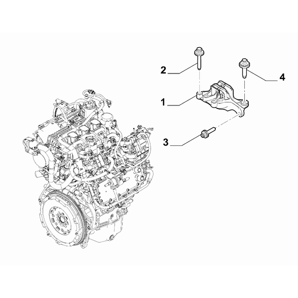 FIAT 500X 2016-Present Power Plant Suspensions Screw